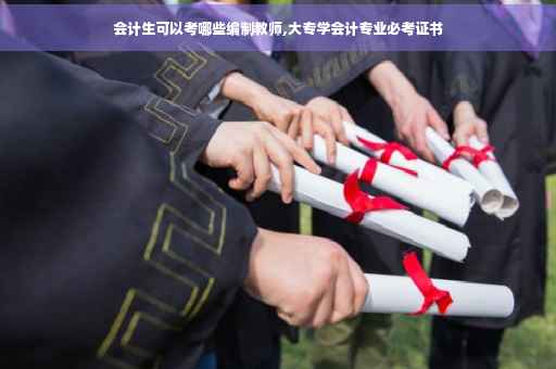 会计生可以考哪些编制教师,大专学会计专业必考证书