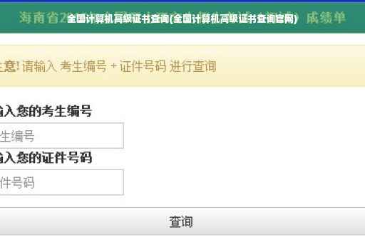 全国计算机高级证书查询(全国计算机高级证书查询官网)