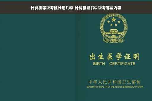 计算机等级考试分哪几种-计算机证书中级考哪些内容