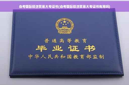 自考国际经济贸易大专证书(自考国际经济贸易大专证书有用吗)