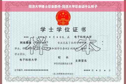 同济大学博士毕业条件-同济大学毕业证什么样子