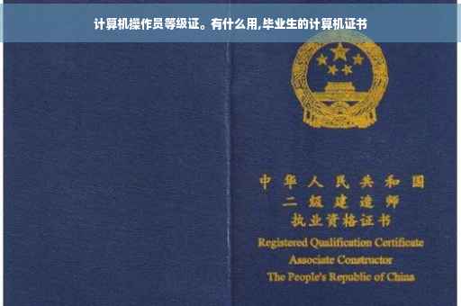 计算机操作员等级证。有什么用,毕业生的计算机证书