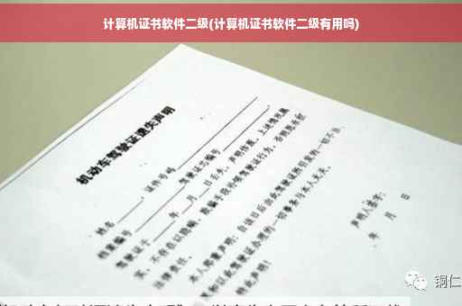 计算机证书软件二级(计算机证书软件二级有用吗) 计算机证书软件二级(计算机证书软件二级有用吗)
