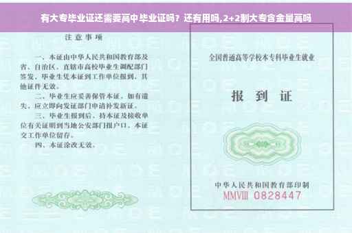 有大专毕业证还需要高中毕业证吗？还有用吗,2+2制大专含金量高吗