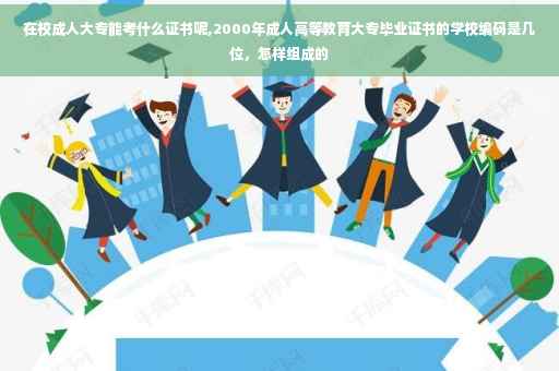 在校成人大专能考什么证书呢,2000年成人高等教育大专毕业证书的学校编码是几位，怎样组成的
