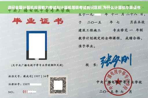 请问全国计算机应用能力考试与计算机等级考试有何区别,为什么计算机中级证书