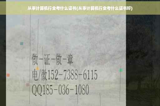 从事计算机行业考什么证书(从事计算机行业考什么证书好)