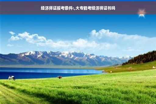 经济师证报考条件:,大专能考经济师证书吗