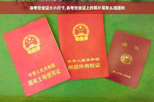 自考毕业证大小尺寸,自考毕业证上的照片是怎么选择的
