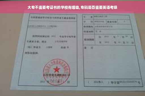 大专不需要考证书的学校有哪些,专科是否需要英语考级
