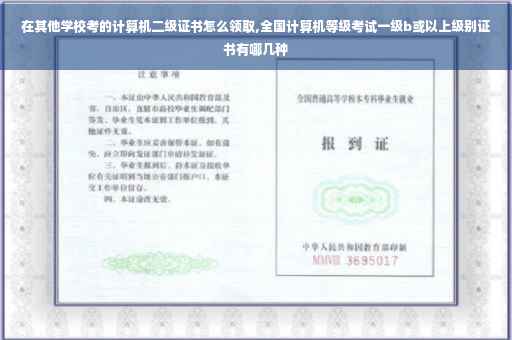 在其他学校考的计算机二级证书怎么领取,全国计算机等级考试一级b或以上级别证书有哪几种