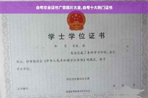 自考毕业证书广告图片大全,自考十大热门证书