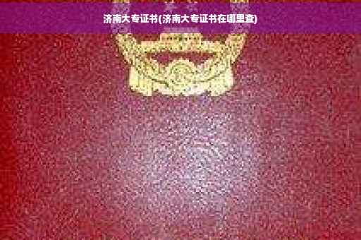 济南大专证书(济南大专证书在哪里查)
