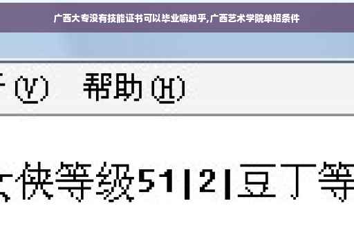 广西大专没有技能证书可以毕业嘛知乎,广西艺术学院单招条件