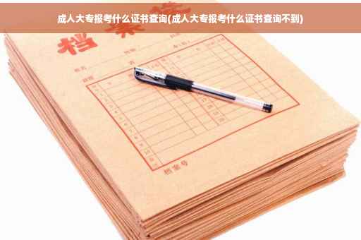 成人大专报考什么证书查询(成人大专报考什么证书查询不到)