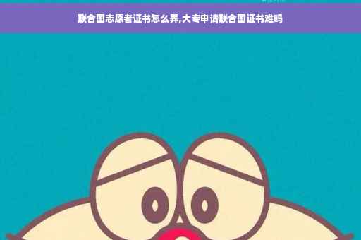 联合国志愿者证书怎么弄,大专申请联合国证书难吗