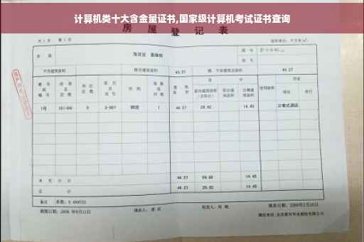 计算机类十大含金量证书,国家级计算机考试证书查询