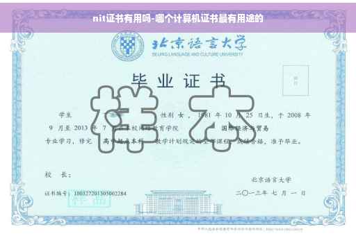 nit证书有用吗-哪个计算机证书最有用途的