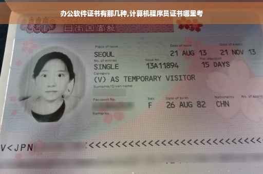 办公软件证书有那几种,计算机程序员证书哪里考