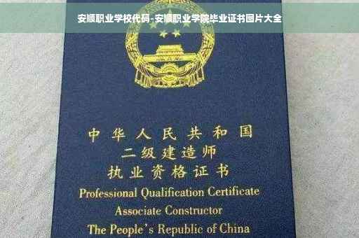 安顺职业学校代码-安顺职业学院毕业证书图片大全