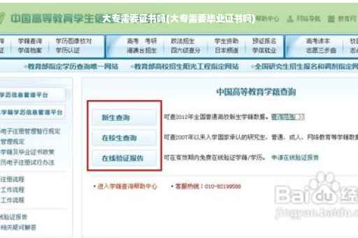 大专需要证书吗(大专需要毕业证书吗)
