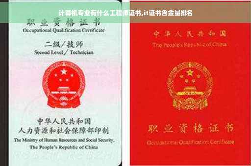 计算机专业有什么工程师证书,it证书含金量排名 计算机专业有什么工程师证书,it证书含金量排名
