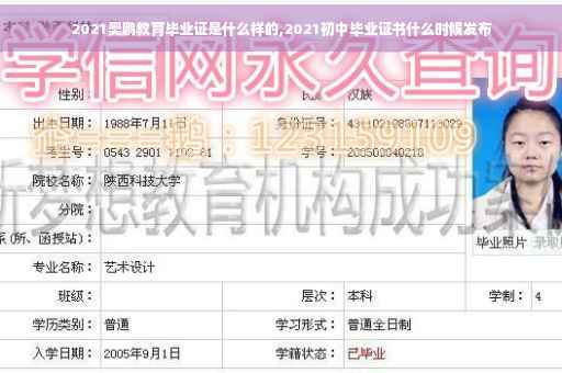 2021奥鹏教育毕业证是什么样的,2021初中毕业证书什么时候发布