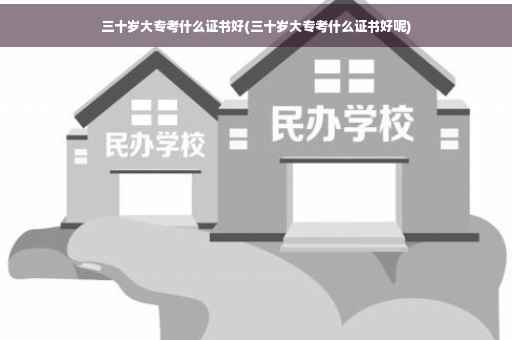 三十岁大专考什么证书好(三十岁大专考什么证书好呢)