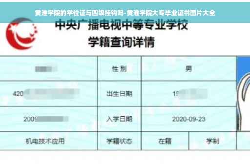黄淮学院的学位证与四级挂钩吗-黄淮学院大专毕业证书图片大全