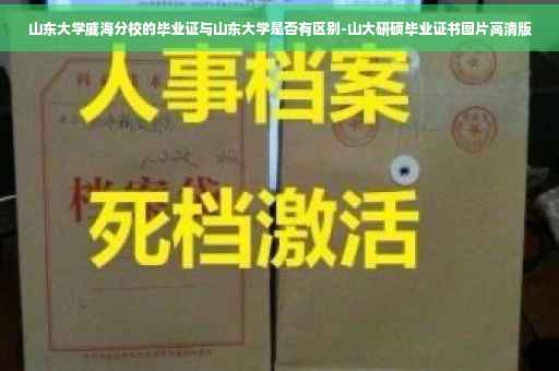 山东大学威海分校的毕业证与山东大学是否有区别-山大研硕毕业证书图片高清版