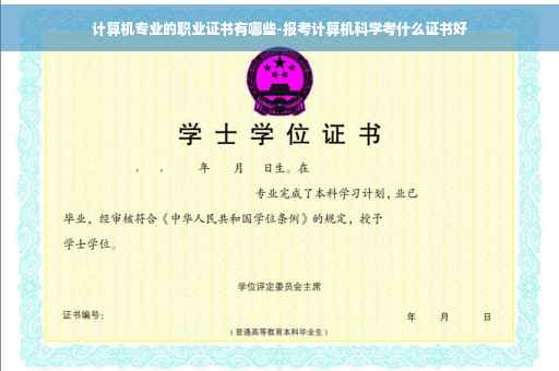 计算机专业的职业证书有哪些-报考计算机科学考什么证书好