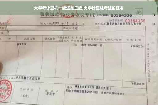 大学考计算机一级还是二级,大学计算机考试的证书