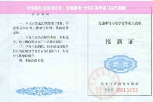 计算机职业资格证书，去哪里考-计算机等级证书报名时间