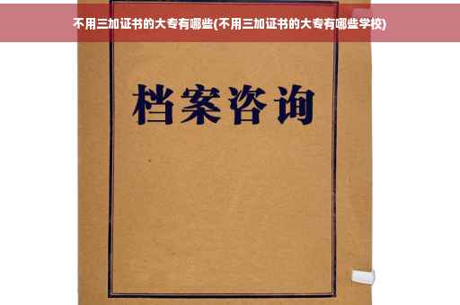 不用三加证书的大专有哪些(不用三加证书的大专有哪些学校)
