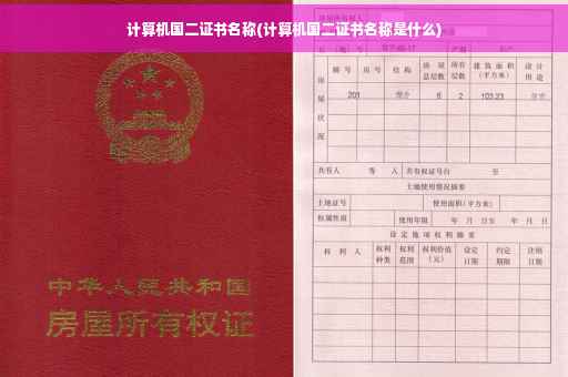 计算机国二证书名称(计算机国二证书名称是什么)