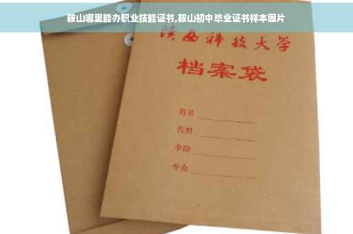 鞍山哪里能办职业技能证书,鞍山初中毕业证书样本图片