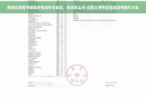 想去日本留学但是没有高中毕业证，应该怎么办-日本大学学历毕业证书图片大全