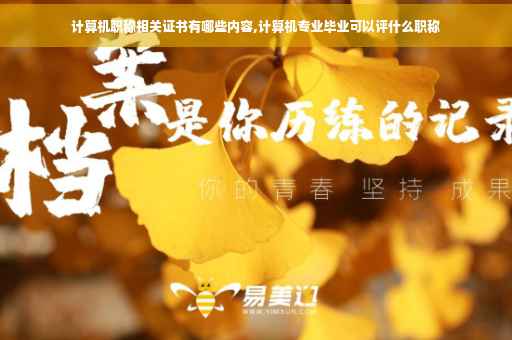 计算机职称相关证书有哪些内容,计算机专业毕业可以评什么职称