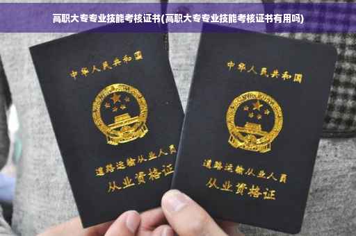 高职大专专业技能考核证书(高职大专专业技能考核证书有用吗)