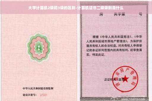 大学计算机2级和3级的区别-计算机证书二级级别是什么