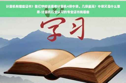计算机有哪些证书？我们学校说要考计算机4级中级。几级最高？中级又是什么意思-计算机行业认可的专业证书有哪些
