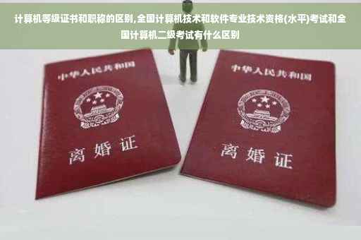 计算机等级证书和职称的区别,全国计算机技术和软件专业技术资格(水平)考试和全国计算机二级考试有什么区别