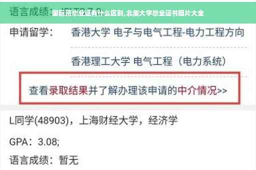 国际班毕业证有什么区别,北美大学毕业证书图片大全