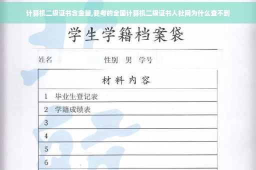计算机二级证书含金量,我考的全国计算机二级证书人社网为什么查不到
