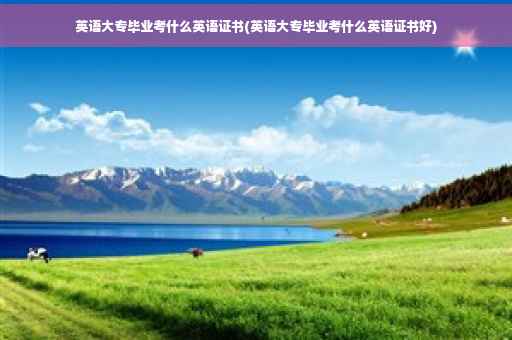 英语大专毕业考什么英语证书(英语大专毕业考什么英语证书好)