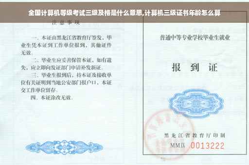 全国计算机等级考试三级及格是什么意思,计算机三级证书年龄怎么算