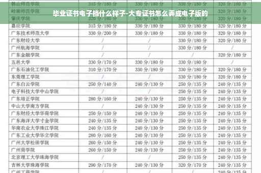 毕业证书电子档什么样子-大专证书怎么弄成电子版的