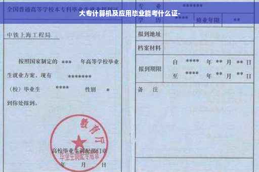 大专计算机及应用毕业能考什么证-