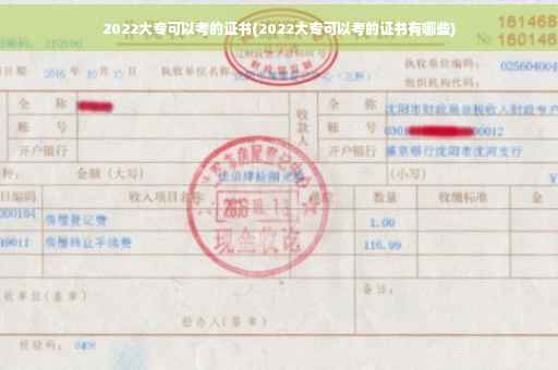 2022大专可以考的证书(2022大专可以考的证书有哪些)