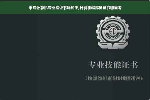 中专计算机专业给证书吗知乎,计算机程序员证书哪里考